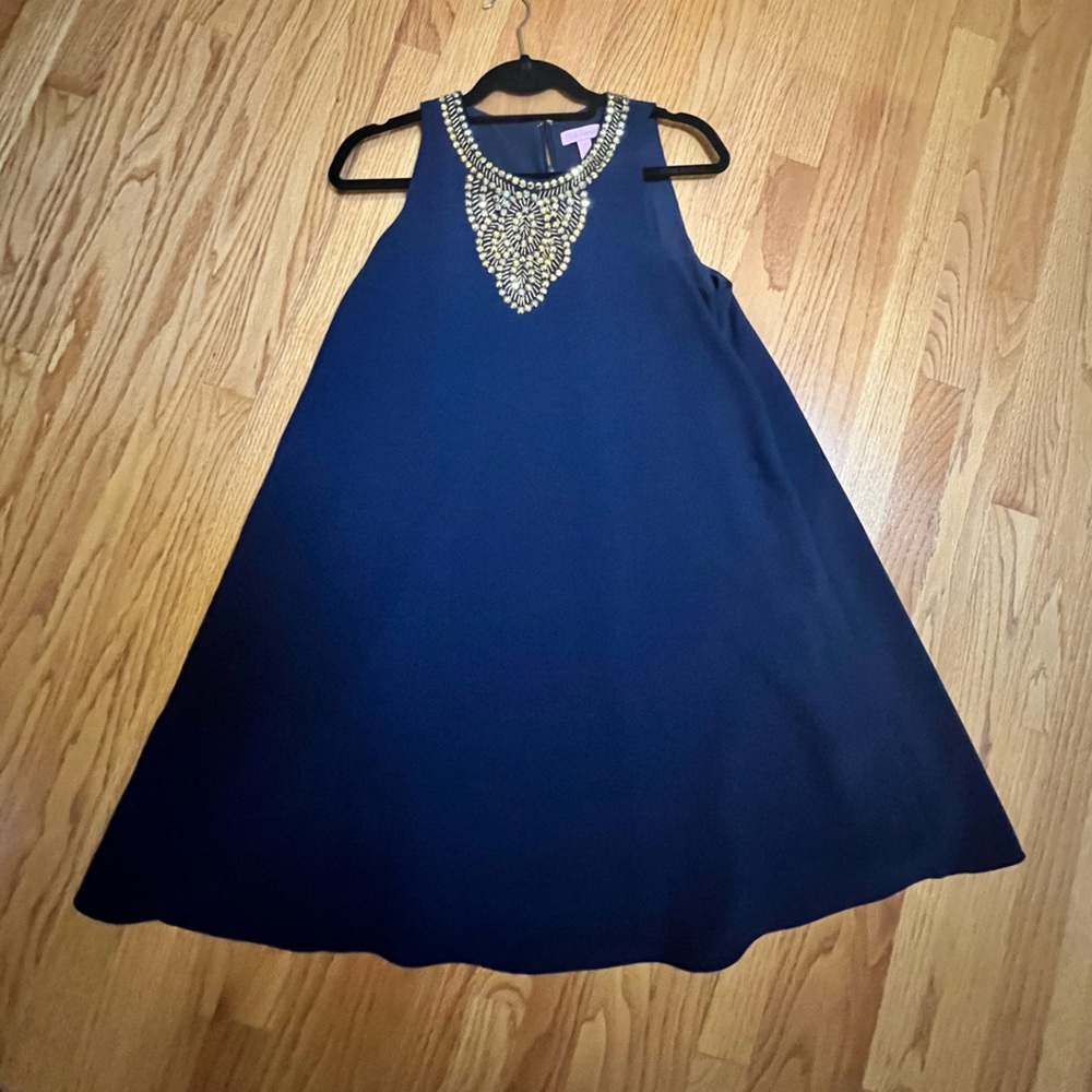 Beautiful Lilly Pulitzer navy and gold dress